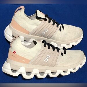 On Running White and Cream Sneakers with Modern Cushioning